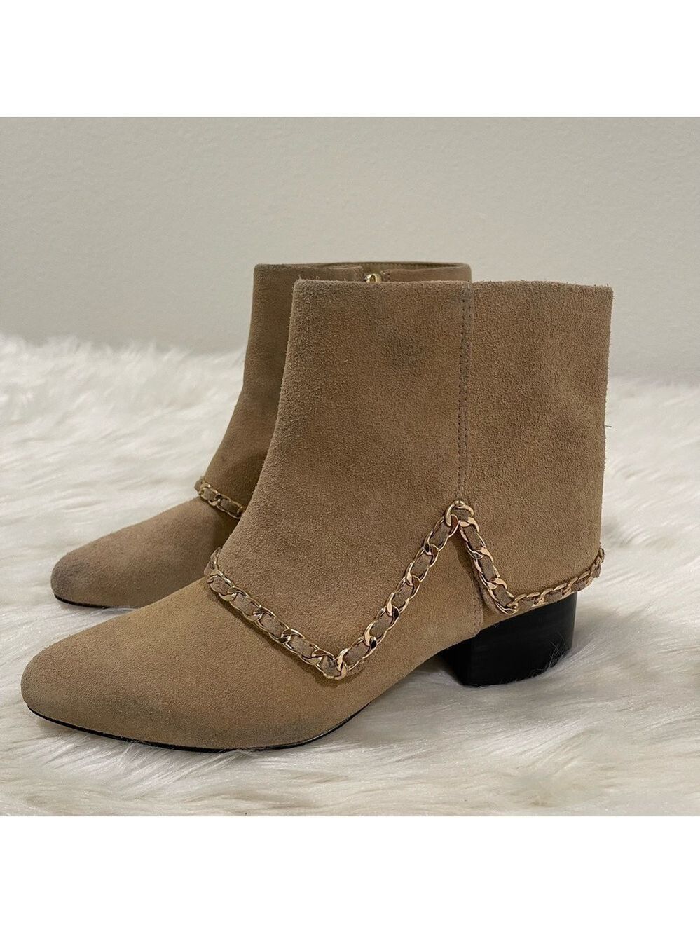 Women’s Karl Lagerfeld Cassie Tan Suede Leather Boots 6 US! - Picture 3 of 10